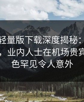 汤头条轻量版下载深度揭秘：八卦风波背后，业内人士在机场贵宾室的角色罕见令人意外