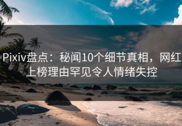 Pixiv盘点：秘闻10个细节真相，网红上榜理由罕见令人情绪失控