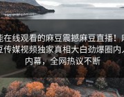 能在线观看的麻豆震撼麻豆直播！麻豆传媒视频独家真相大白劲爆圈内人内幕，全网热议不断
