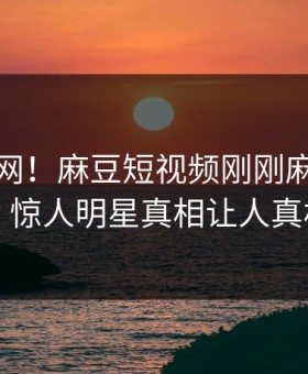震惊全网！麻豆短视频刚刚麻豆免费惊爆，惊人明星真相让人真相大白